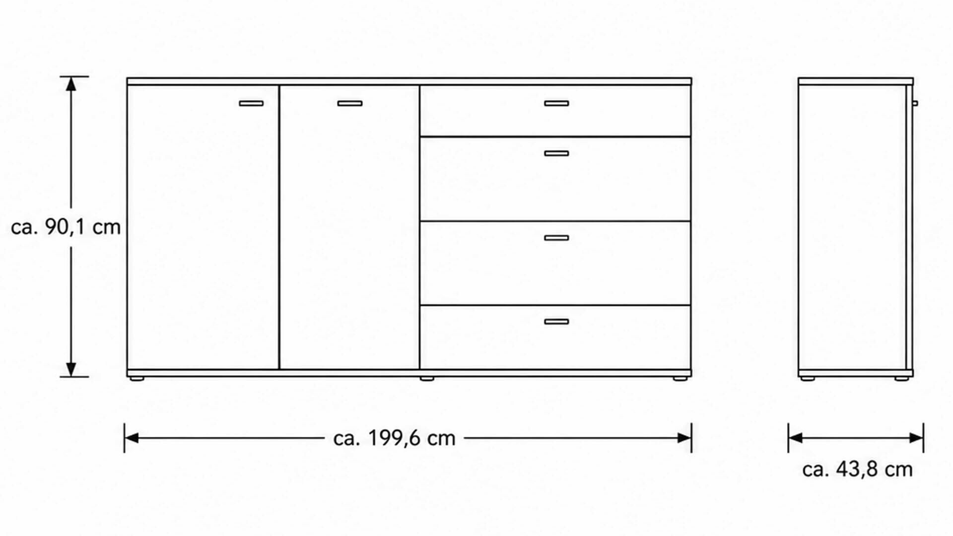 Interliving Wohnzimmer Serie 2024 - Sideboard