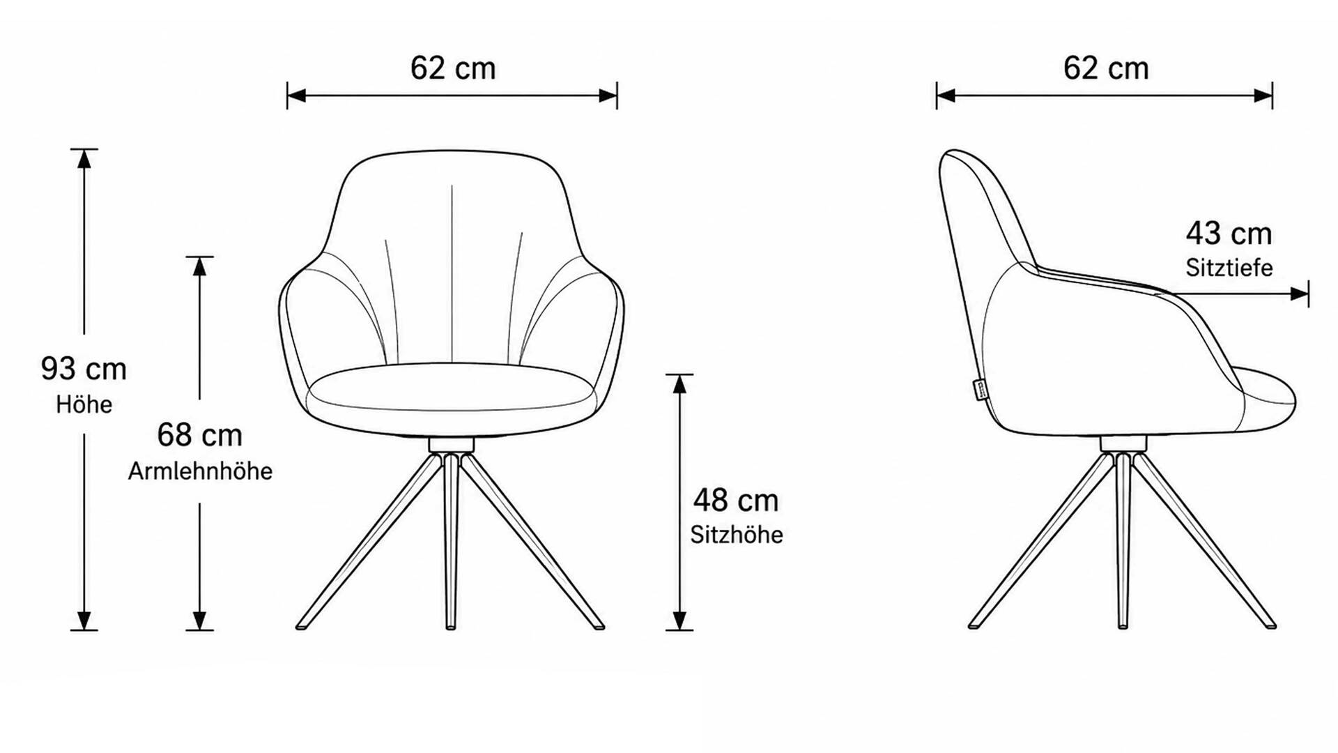 Interliving Esszimmer Serie 5115 - Armlehnstuhl Ravi