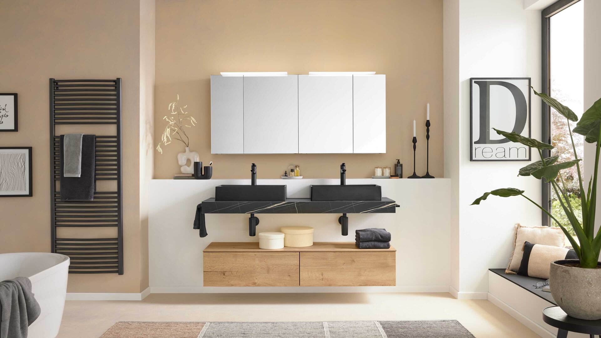 Interliving Bad Serie 3725 – Badmöbel-Set mit Extras