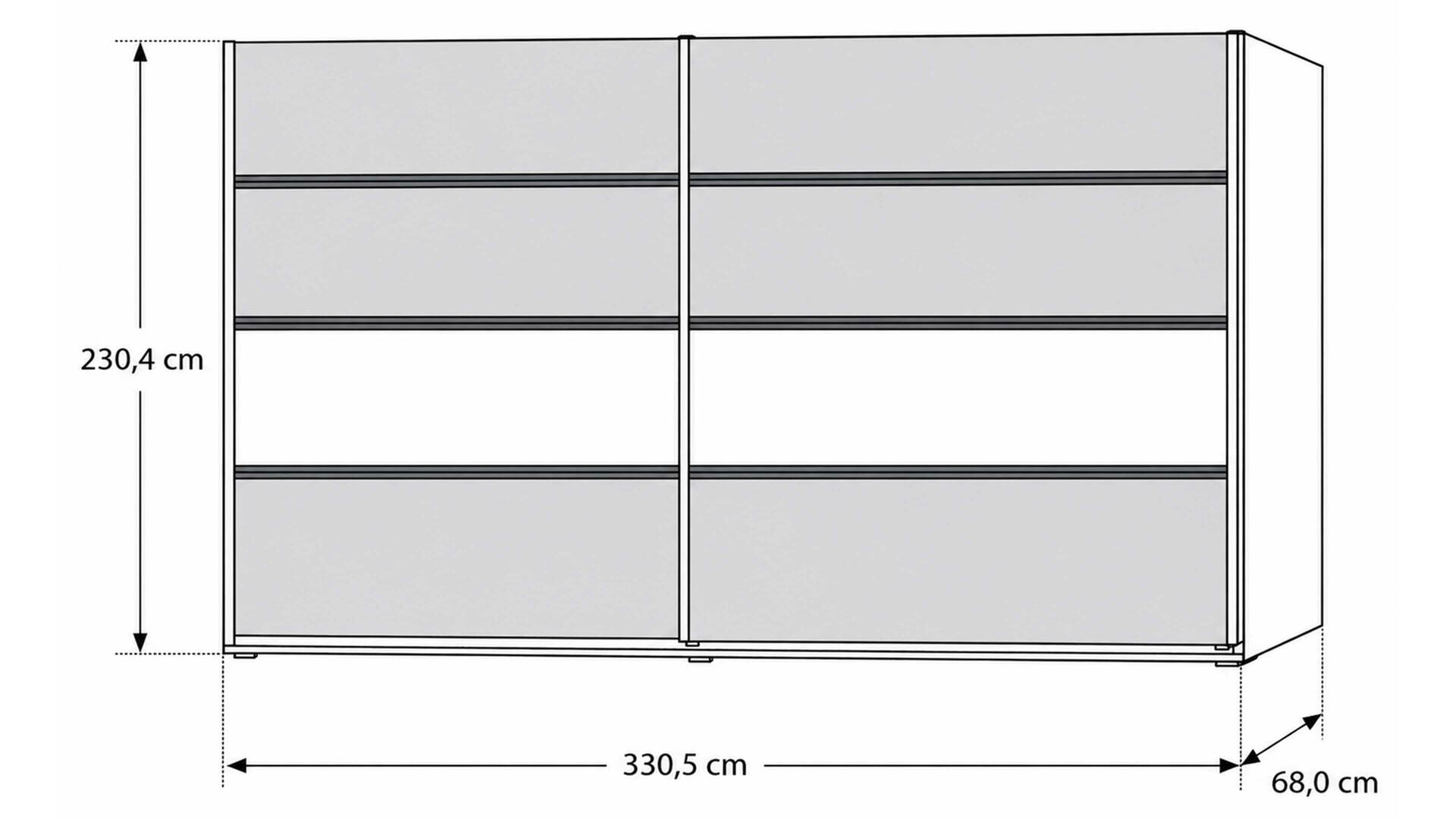 Interliving Schlafzimmer Serie 1024 – Schwebetürenschrank