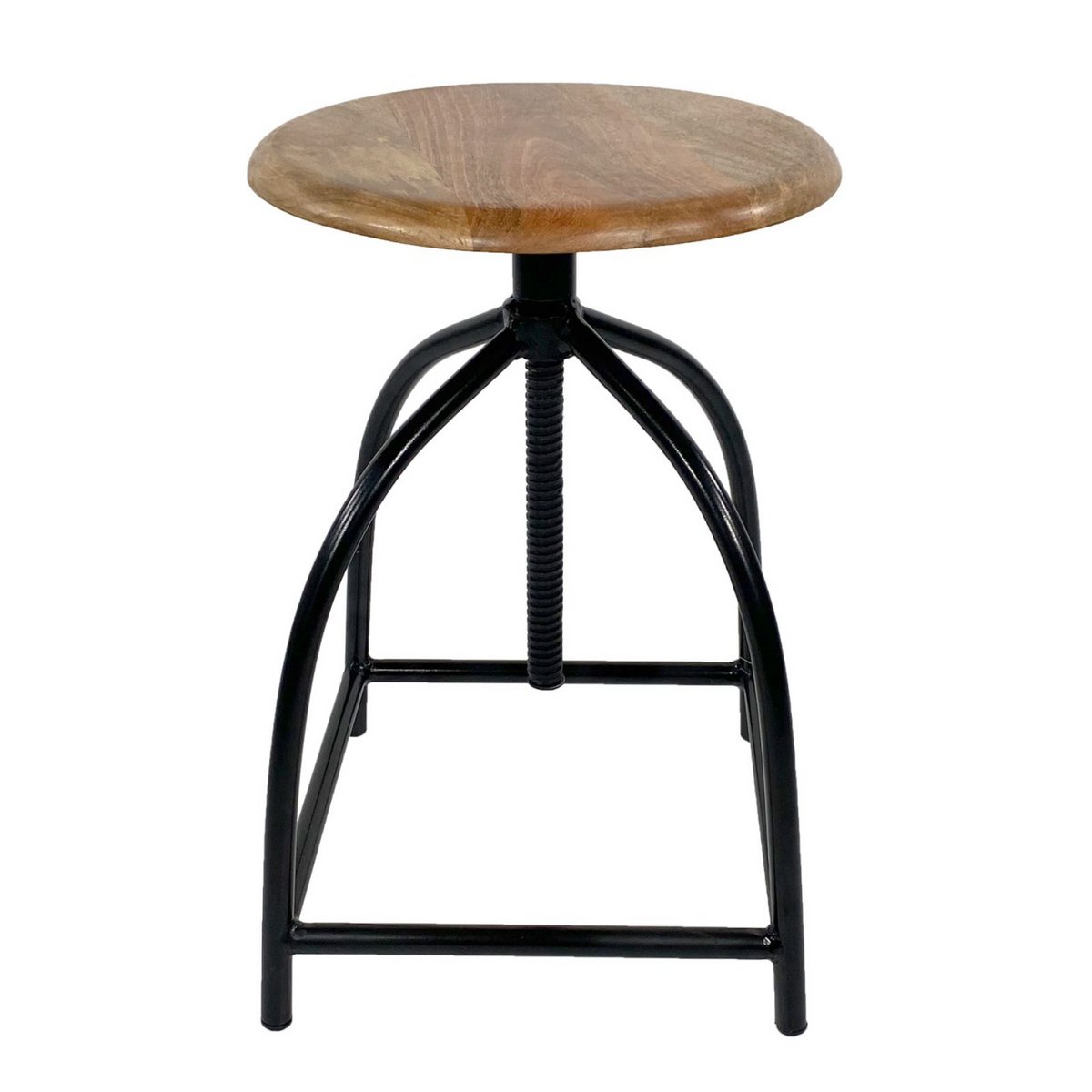 Drehhocker Barhocker Hocker Drehstuhl höhenverstellbar Liverpool Massivholz nachhaltig Metall-Gestel