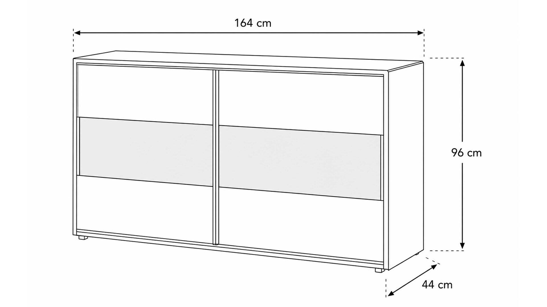 Interliving Schlafzimmer Serie 1015 – Schiebetürenkommode