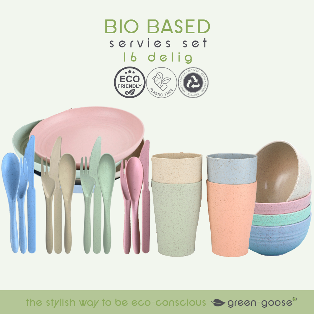 green-goose Biobasiertes Picknick-Set – 24-teilig