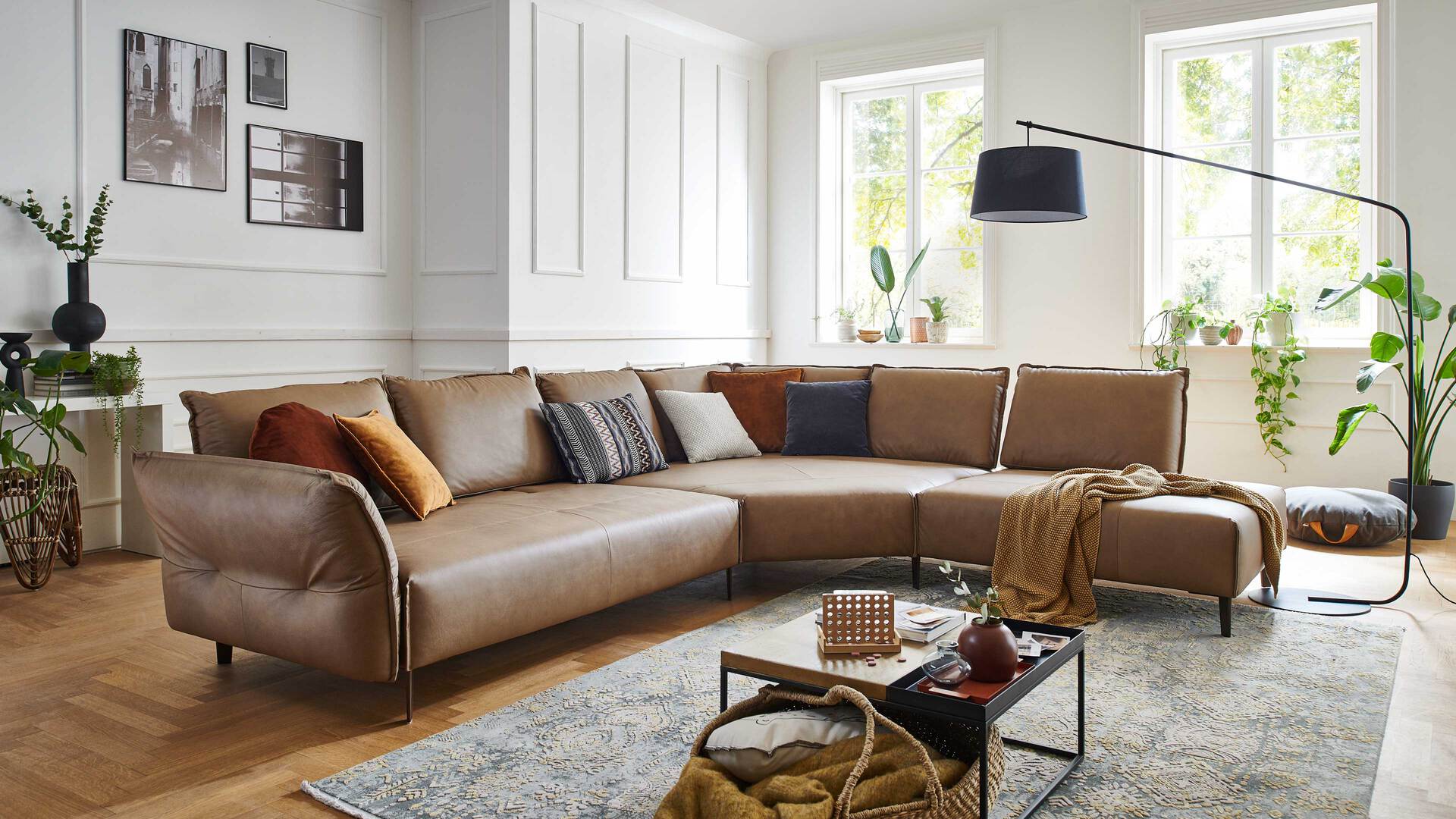 W.SCHILLIG Leder-Ecksofa Bonnie