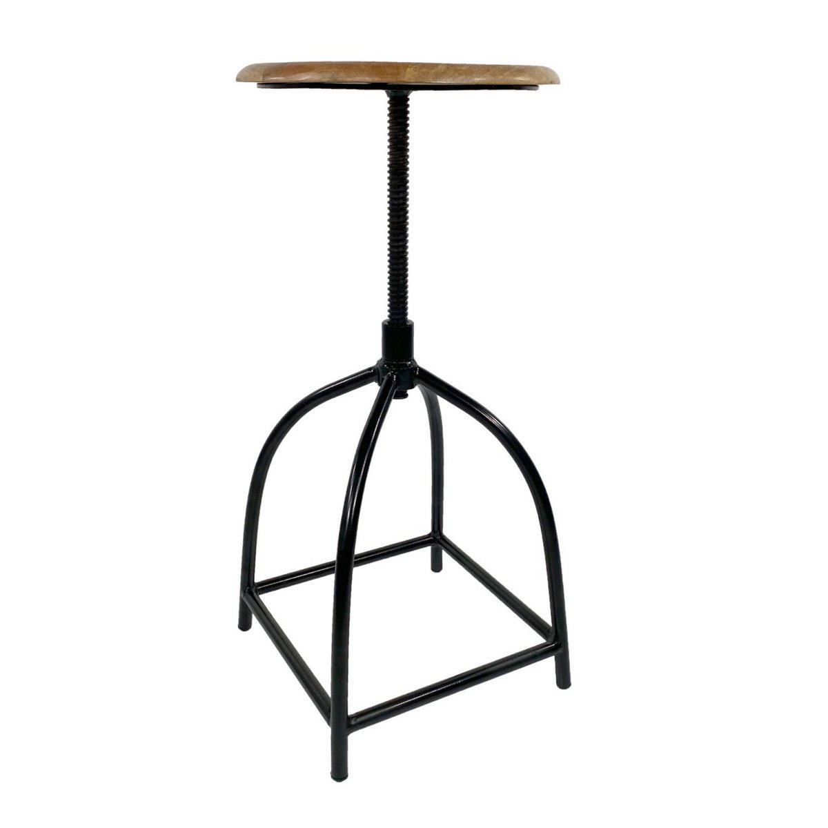 Drehhocker Barhocker Hocker Drehstuhl höhenverstellbar Liverpool Massivholz nachhaltig Metall-Gestel
