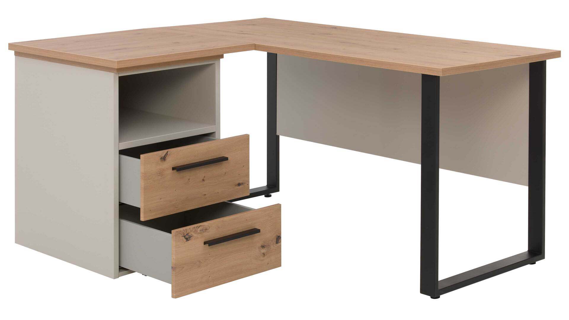 Interliving Jugendzimmer Serie 1702 - Eckschreibtisch mit Container