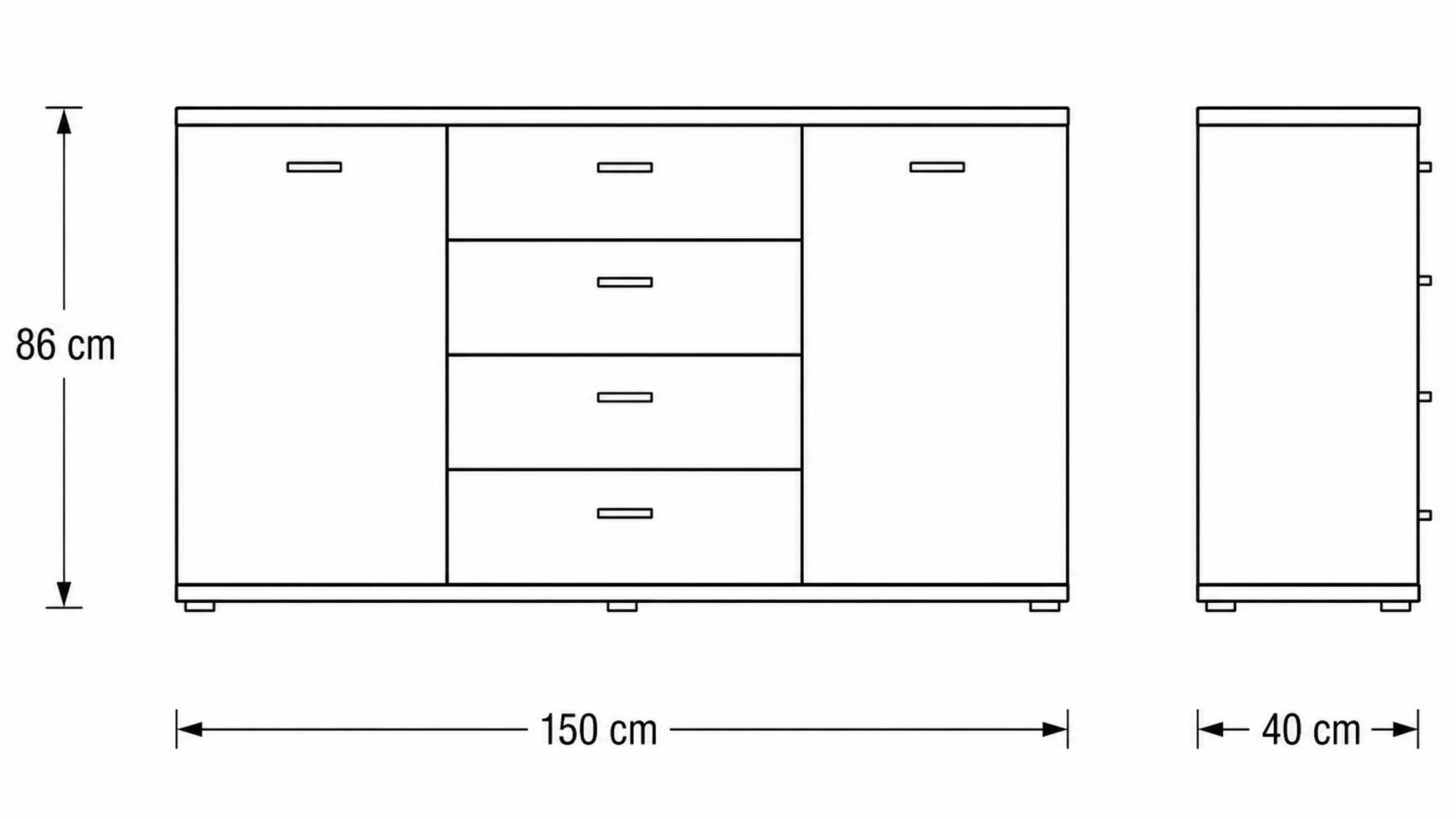 Interliving Wohnzimmer Serie 2110 - Sideboard