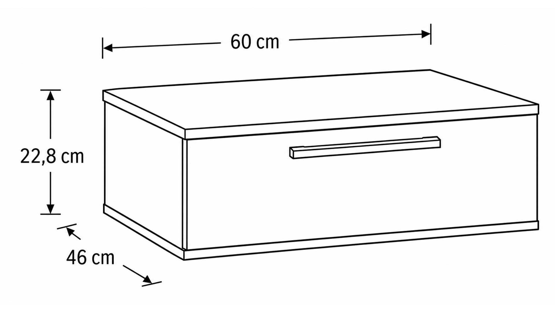 Interliving Schlafzimmer Serie 1210 – Hänge-Nachtkonsole