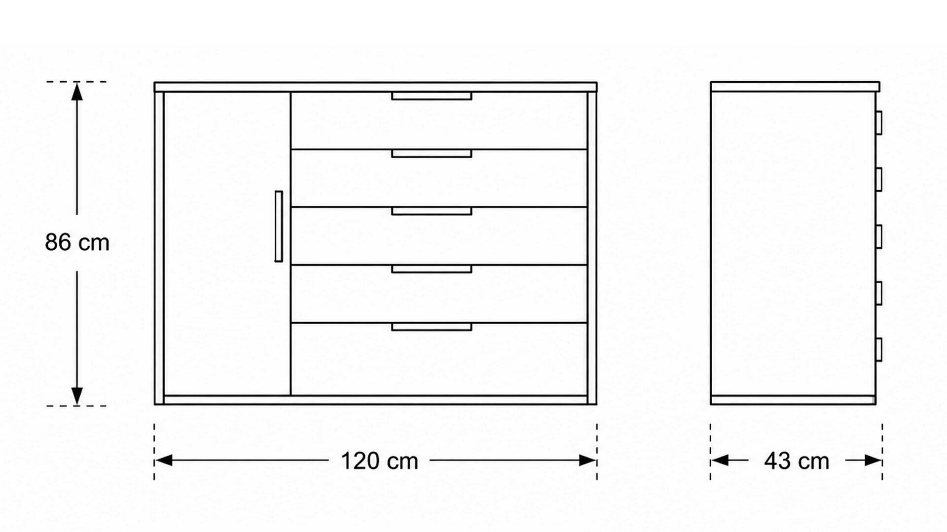 Interliving Schlafzimmer Serie 1034 – Kombikommode