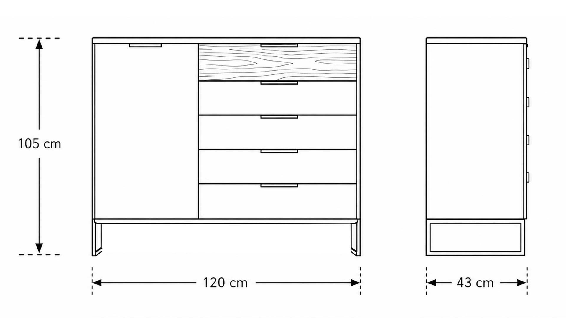 Interliving Schlafzimmer Serie 1035 – Kombikommode