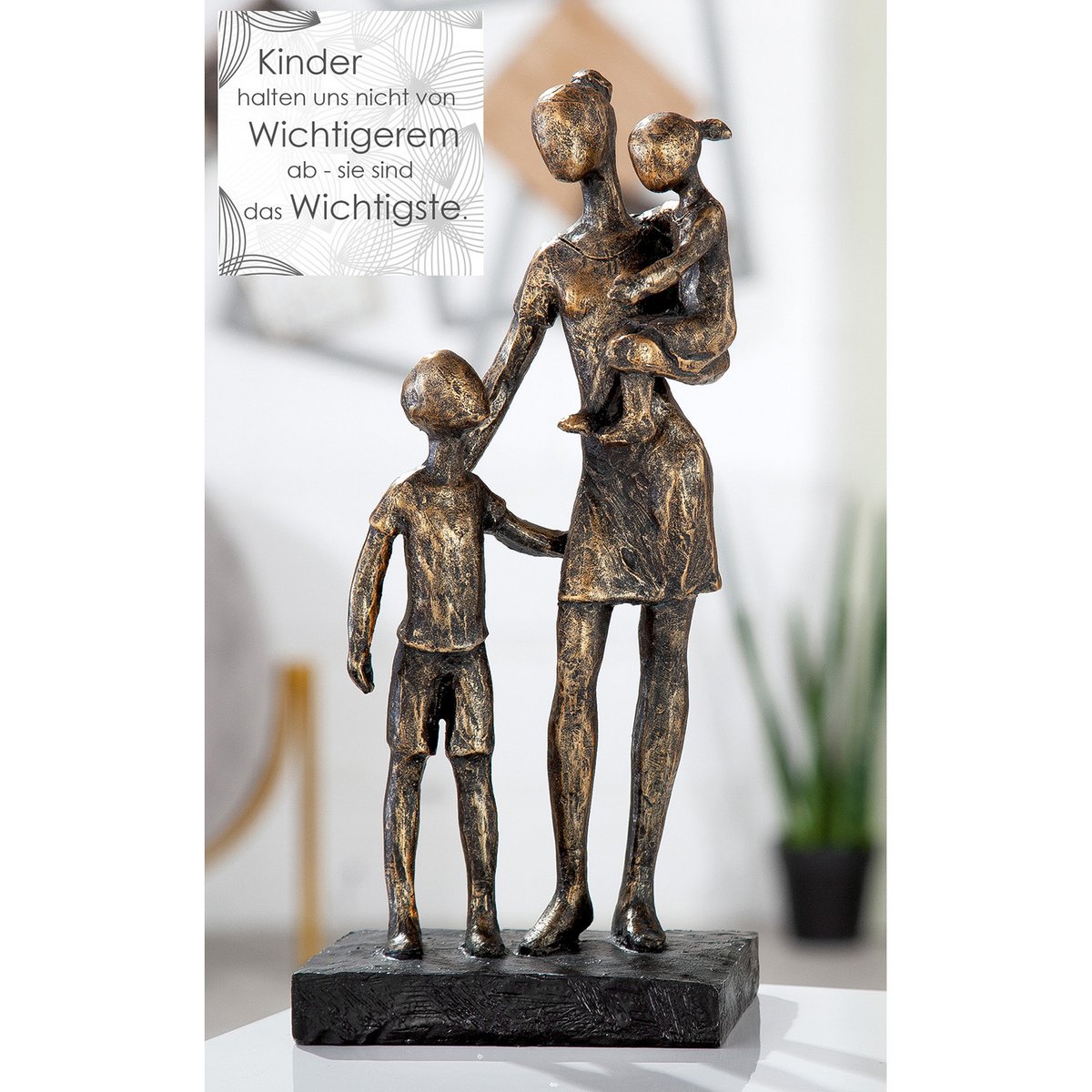 Poly Skulptur "Mutter mit Kindern"