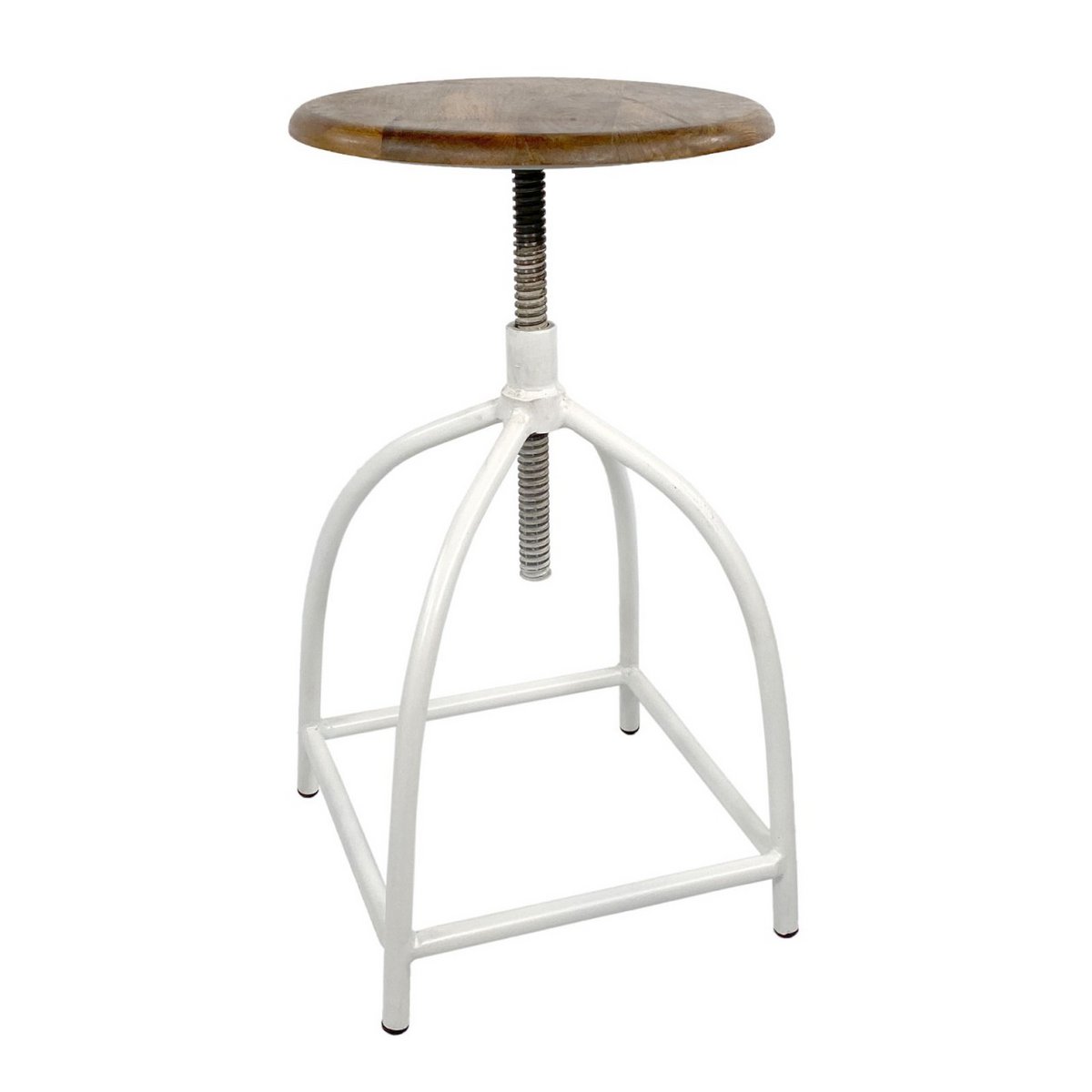 Drehhocker Barhocker Hocker Drehstuhl höhenverstellbar Liverpool Massivholz nachhaltig Metall-Gestel