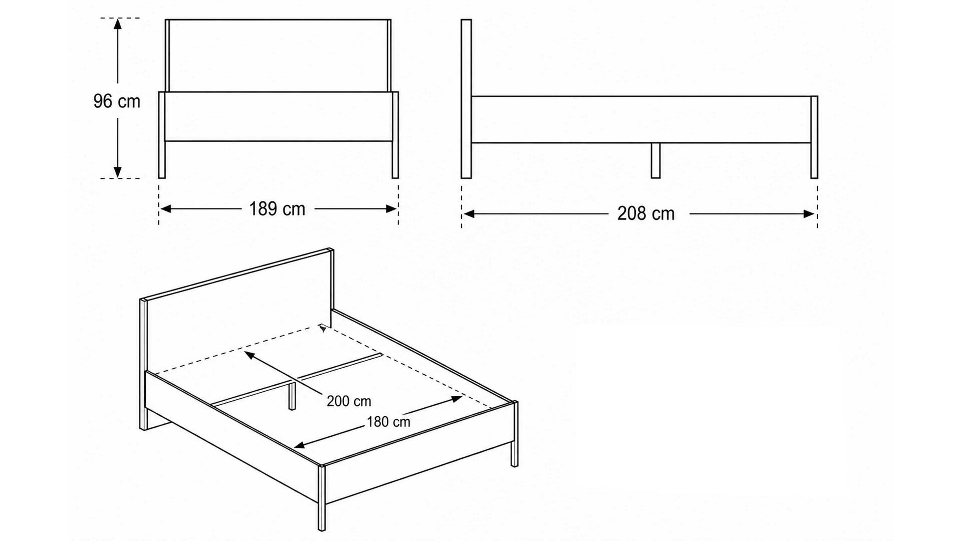 Interliving Schlafzimmer Serie 1034 – Bettgestell