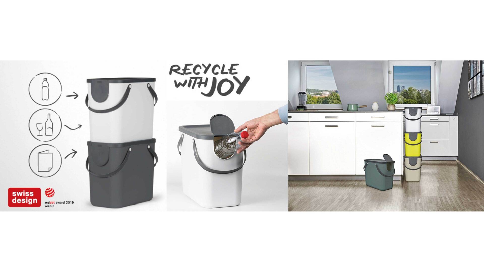 rotho modulares Recycling Müllsystem Albula