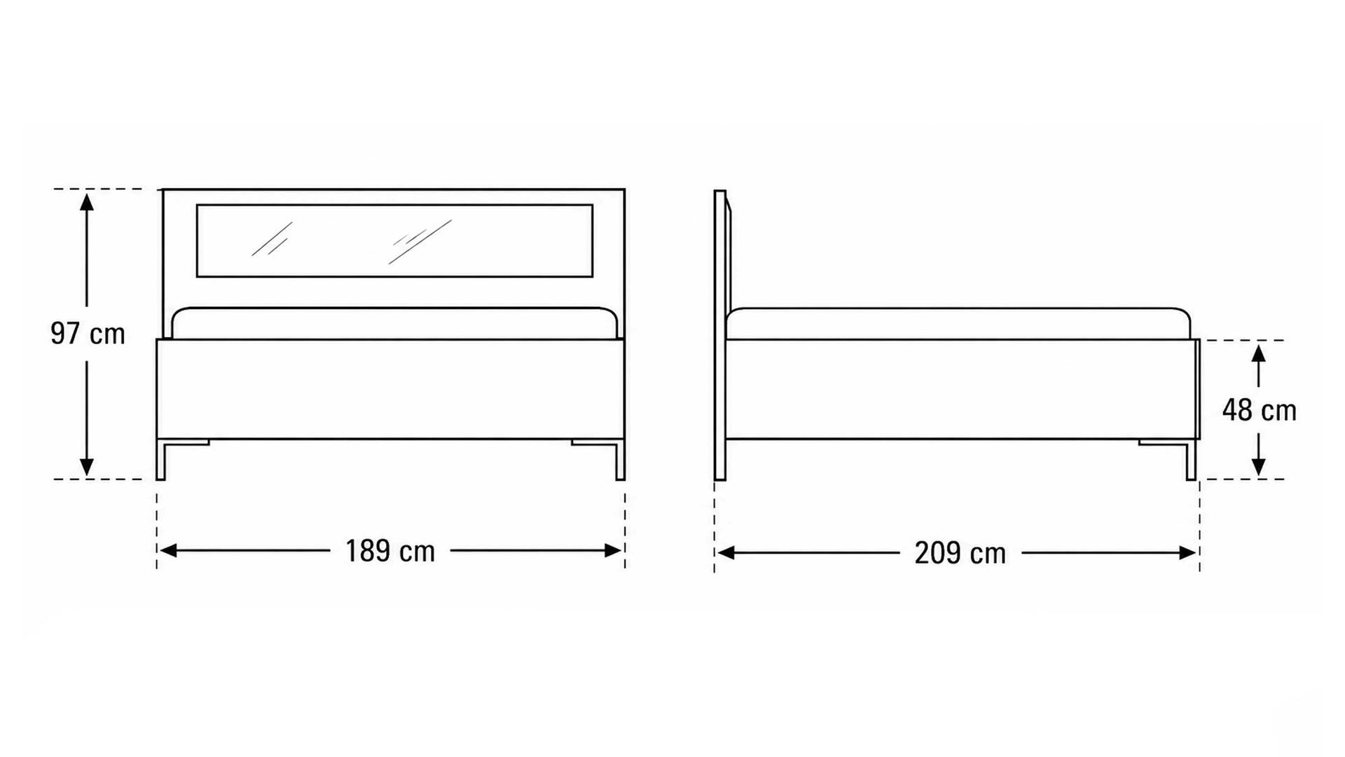 Interliving Schlafzimmer Serie 1033 – Bettgestell