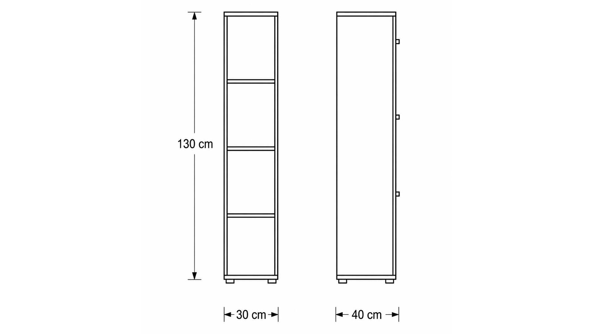 Interliving Wohnzimmer Serie 2032 - Sideboard mit Regalkombination