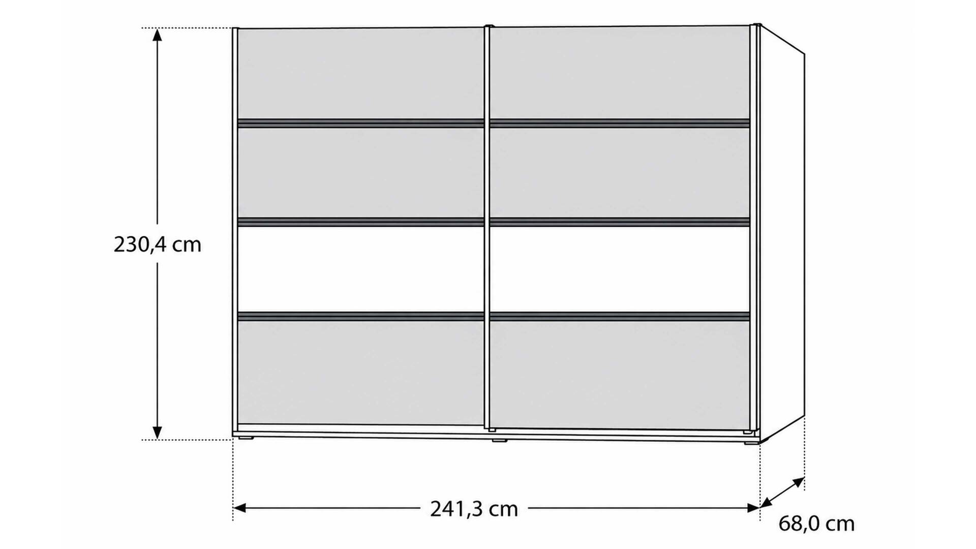 Interliving Schlafzimmer Serie 1024 – Schwebetürenschrank